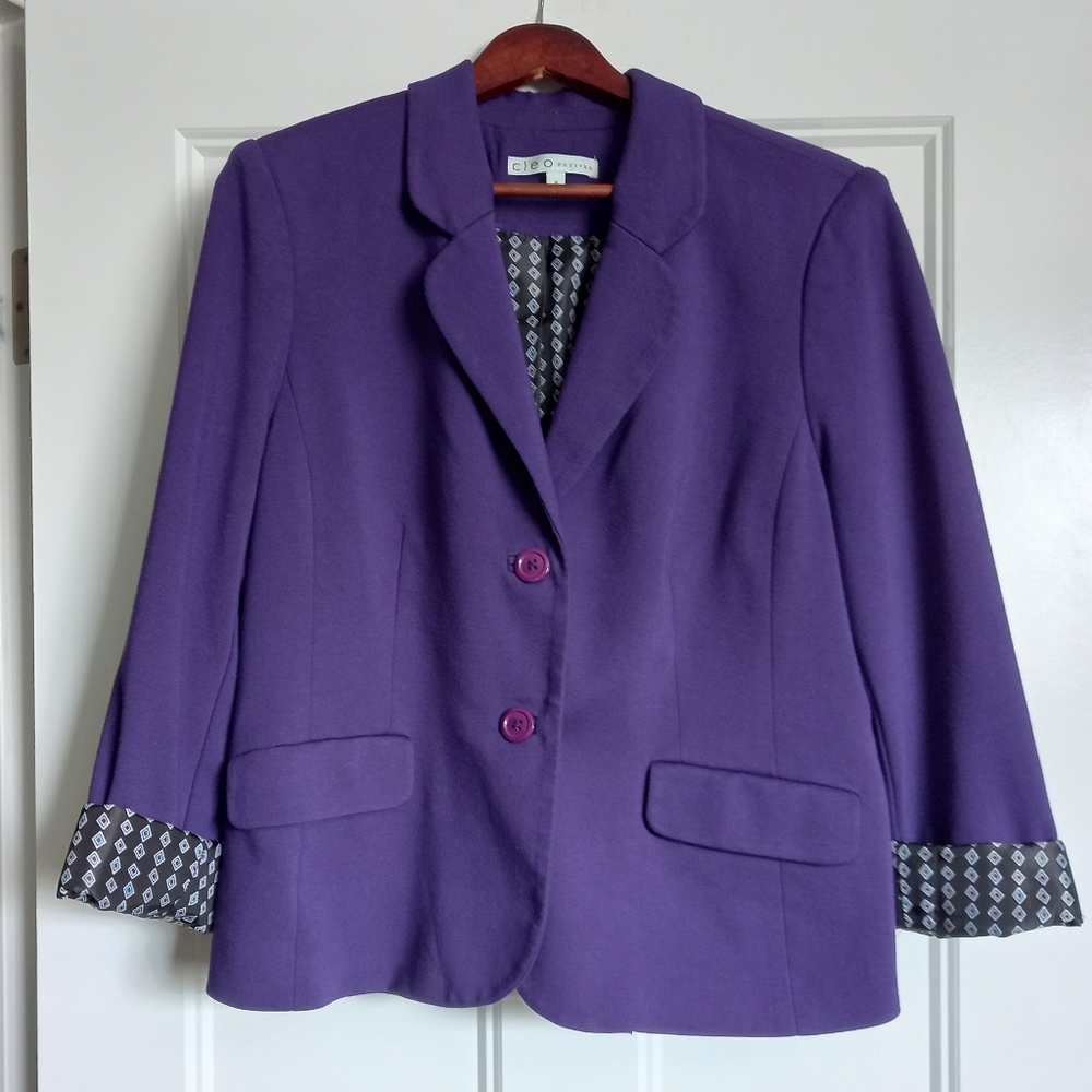 Cleo Purple Lined Blazer